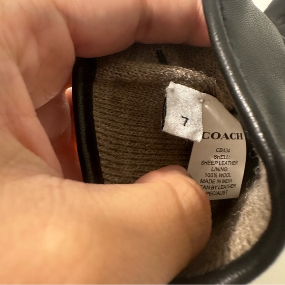 Coach gloves leather black - Picture 4 of 4